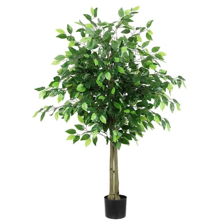 Safavieh 55 in. Faux Potted Bushy Ficus Tree, Green FXP2014A